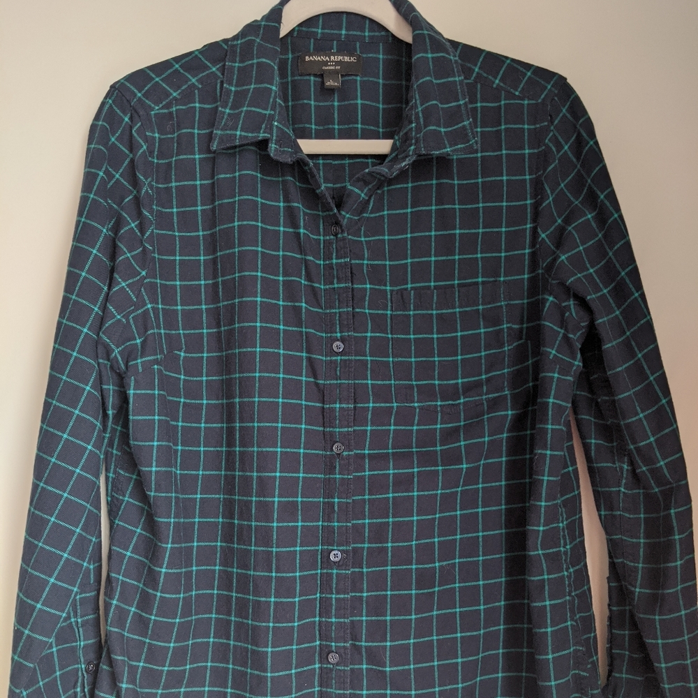 Banana Republic Plaid Flannel Shirt